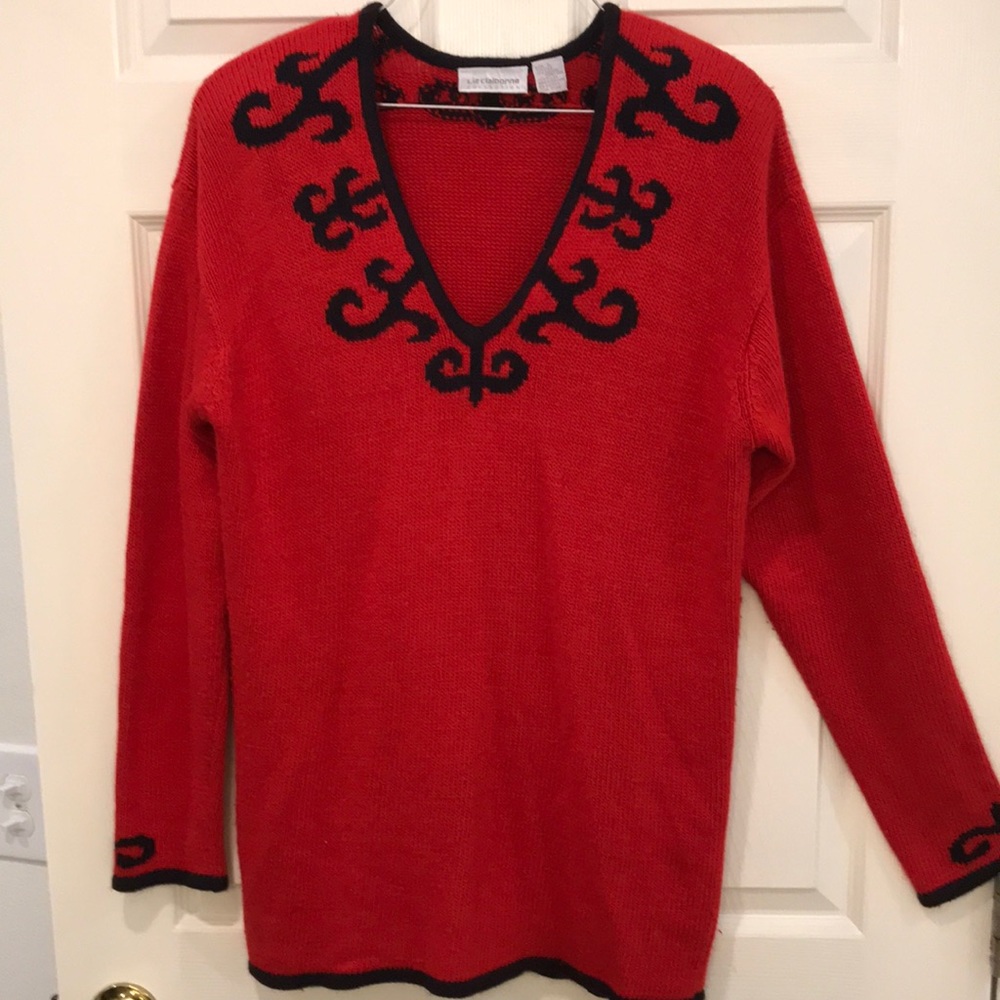 Liz Claiborne red sweater size L